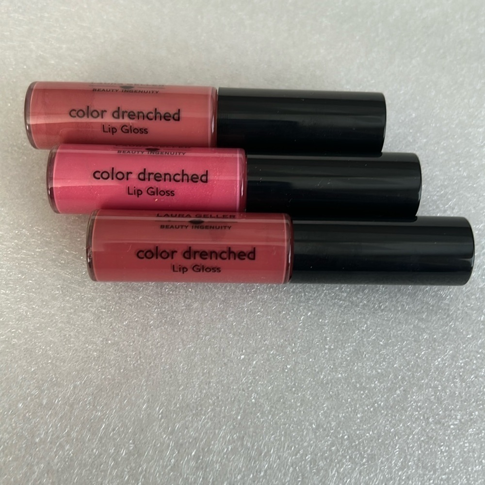 LOT OF 3 Laura Geller Color Drenched Lip Gloss / BRAND NEW